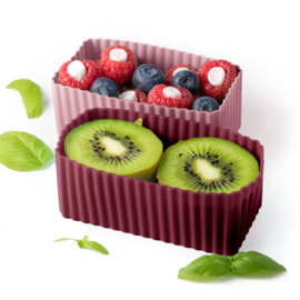 Lekkabox® Bento Rechthoekige Cups Plum