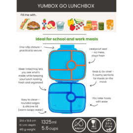 Yumbox Go 5 vakken Miami Blue
