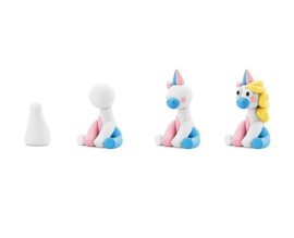 Hey Clay Boetseerklei Rainbow Unicorn Lighty