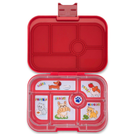 Yumbox Original 6 vakken Wow Red - Cats & Dogs