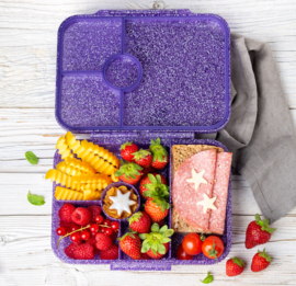 Lekkabox® Glamour Lunchbox 4 vakken - Purple