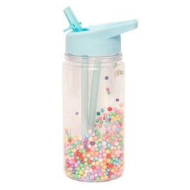 Petit Monkey Drinkfles Marcaron Pops Aqua Blue