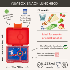 Yumbox Snack 3 vakken Roar Red - Polar Bear