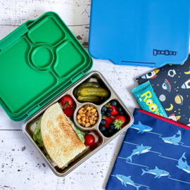 Yumbox Prêt RVS 4 vakken Pomme Green