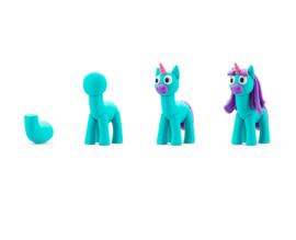 Hey Clay Boetseerklei Unicorns - 6 figuren