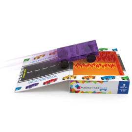 MAGNA-TILES® Cars Set Purple & Red 2 stuks