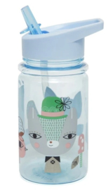 Petit Monkey Drinkfles Lama and Friends Blue