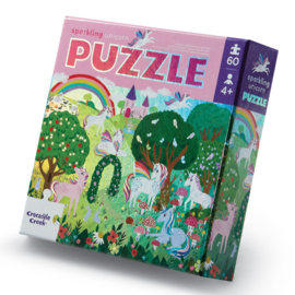 Crocodile Creek Foliepuzzel Sparkling Unicorn - 60 stukjes