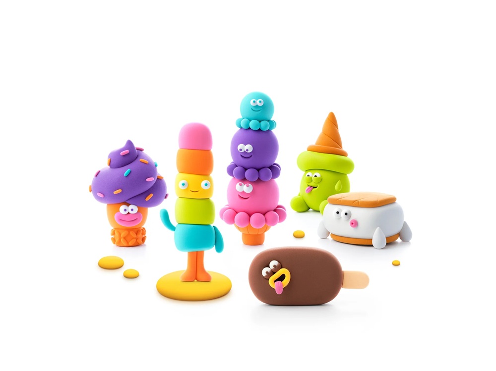 Hey Clay Boetseerklei Nice Ice Cream - 6 figuren