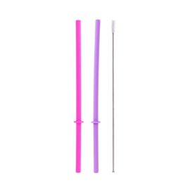 MontiiCo Fusion Flexi Stopper Rietjes voor Smoothie Deksel Calypso & Dusk