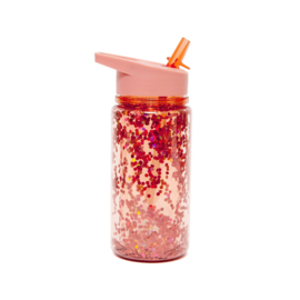 Petit Monkey Drinkfles Glitter Peach Blossom