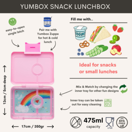 Yumbox Snack 3 vakken Power Pink - Rainbow