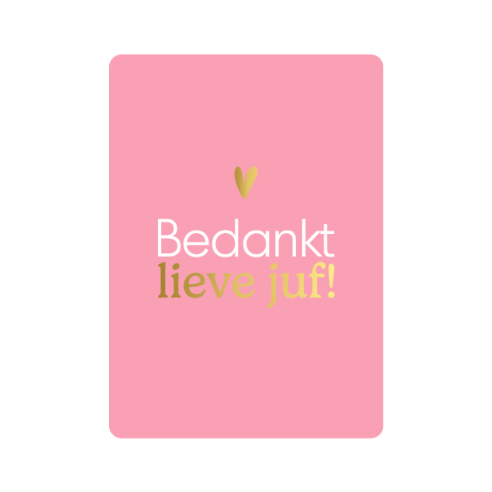 KP® Cadeaukaartje Bedankt lieve juf