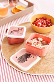 Petit Monkey Lunchboxen Black Animals