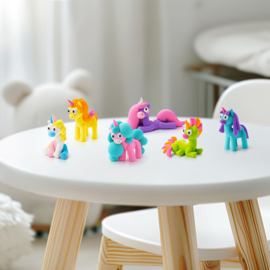 Hey Clay Boetseerklei Unicorns - 6 figuren