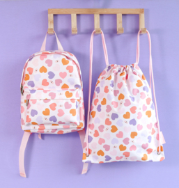 A Little Lovely Company Rugzakje Hartjes