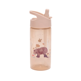 Petit Monkey Drinkfles Humming Bear Linen