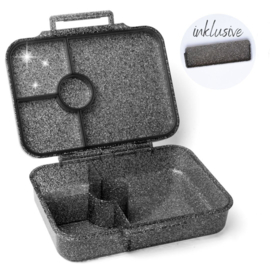 Lekkabox® Glamour Lunchbox 4 vakken - Black