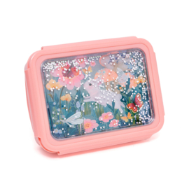 Petit Monkey Bento Lunchbox Bunny White Stars