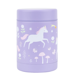A Little Lovely Company Geïsoleerde RVS Voedselpot Unicorn Dreams