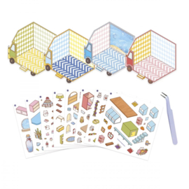 Janod Cosy Stickers - Tiny Trucks