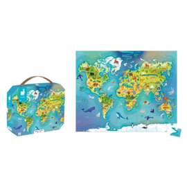 Janod Puzzel De Wereld - 100 stukjes
