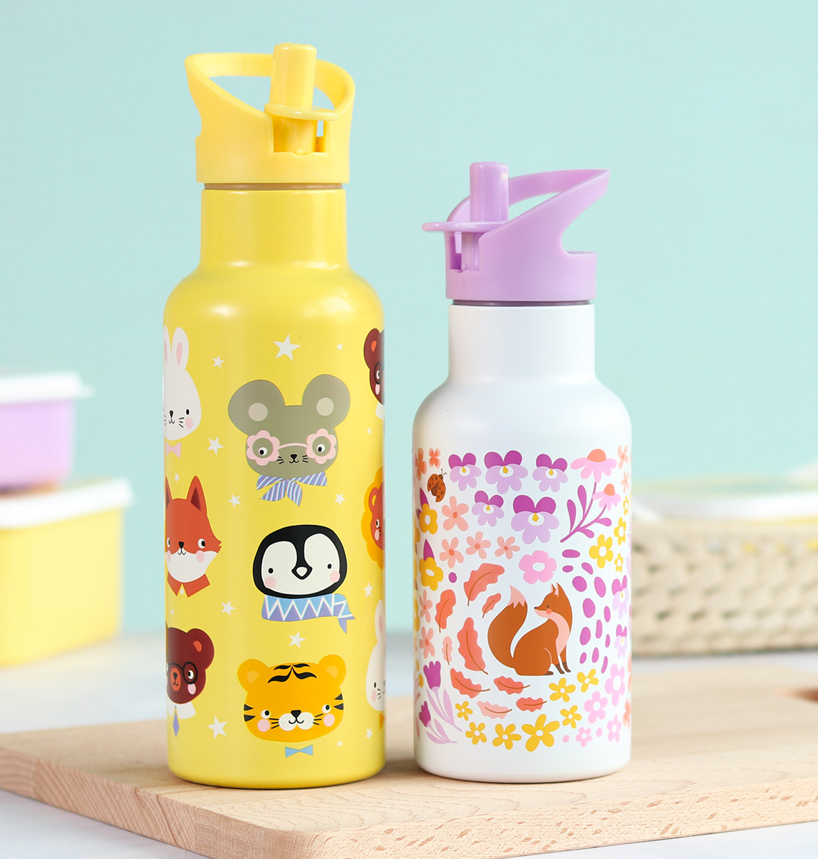 A Little Lovely Company Drinkfles Dierenvriendjes RVS XL