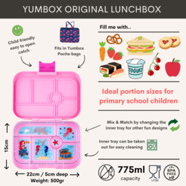 Yumbox Original 6 vakken Power Pink - Mermaid