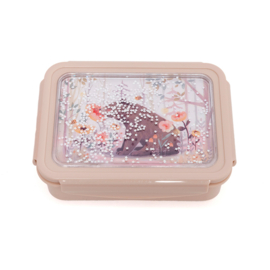 Petit Monkey Bento Lunchbox Humming Bear White Stars