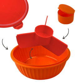 Yumbox Poke Bowl 3 vakken - Tangerine Orange