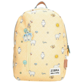 ZEBRA Rugzak Mike & Molly Zachtgeel