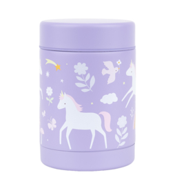 A Little Lovely Company Geïsoleerde RVS Voedselpot Unicorn Dreams