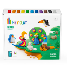 Hey Clay Boetseerklei Vogels - 6 figuren