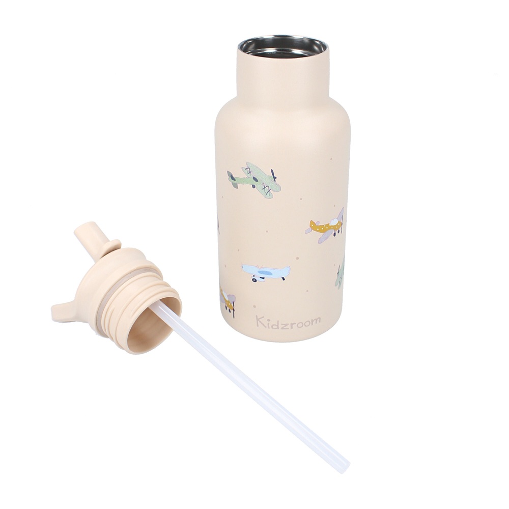 Kidzroom Drinkfles Small Talk Beige RVS