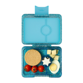 Yumbox Snack 3 vakken Twinkle Aqua Glitter - Aqua Clear