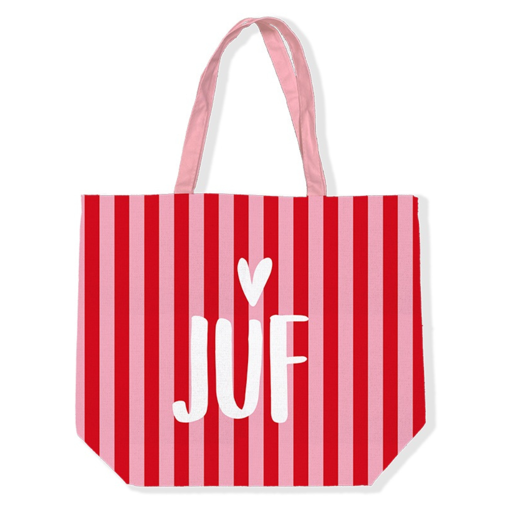 KP® Tas Juf Gestreept Roze/Rood