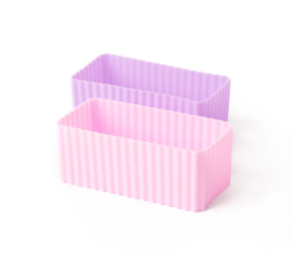 Lekkabox® Bento Rechthoekige Cups Roze/Lila