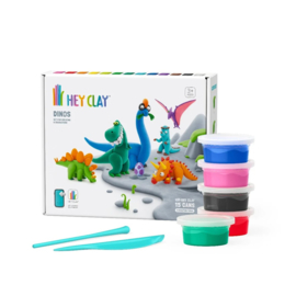 Hey Clay Boetseerklei Dinos - 6 figuren