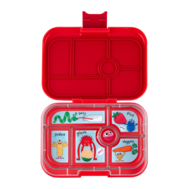 Yumbox Original 6 vakken Wow Red - Funny Monsters