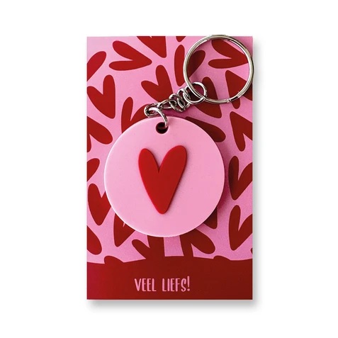 KP® Sleutelhanger Hartje Roze/Rood