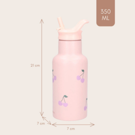 Kidzroom Drinkfles Nostalgia Pink RVS