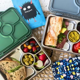Yumbox Prêt RVS 4 vakken Paris Blue Glitter