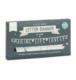 A Little Lovely Company Letter Banner Zilver