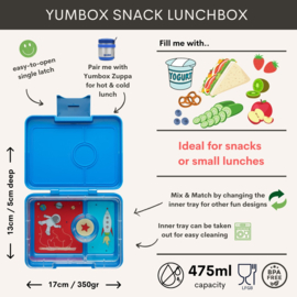 Yumbox Snack 3 vakken Surf Blue - Rocket