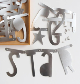 A Little Lovely Company Letter Banner Zilver