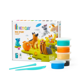 Hey Clay Boetseerklei Dog Story - 6 figuren