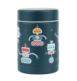 A Little Lovely Company Geïsoleerde RVS Voedselpot Robots