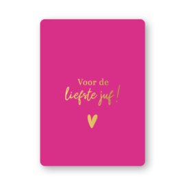 KP® Cadeaukaartje Voor de liefste juf!