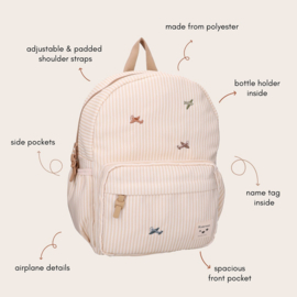 Kidzroom Rugzak Nostalgia Beige Airplanes