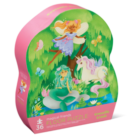 Crocodile Creek Vloerpuzzel Magical Friends - 36 stukjes